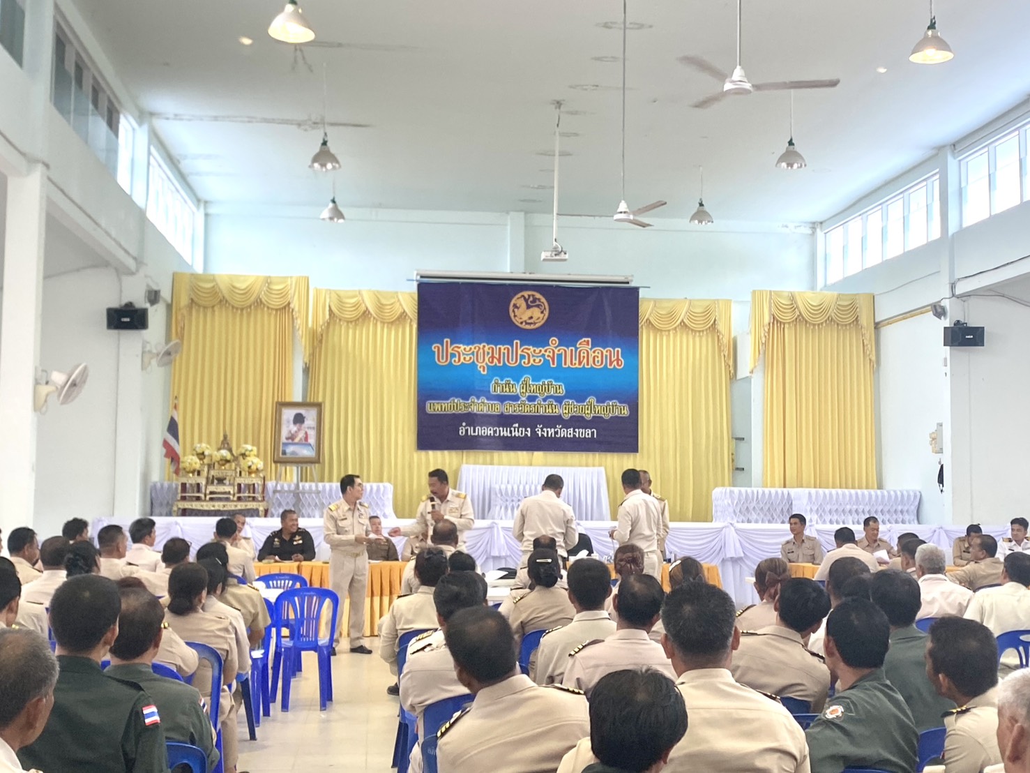 พช.ควนเนียง เข้าร่วมการประชุมกำนัน ผู้ใหญ่บ้าน แพทย์ประจำตำบล สารวัตรกำนัน และผู้ช่วยผู้ใหญ่บ้าน ฯลฯ ครั้งที่ 7/2569