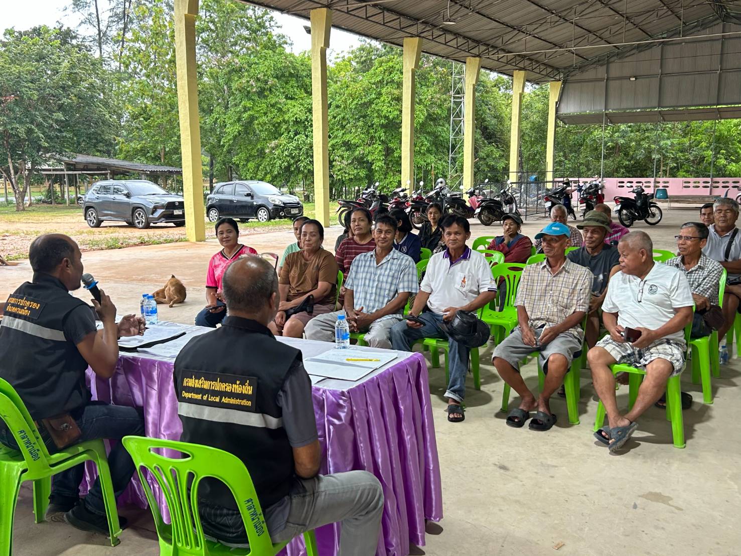 พช.ควนเนียง เข้าร่วมประชุมหมู่บ้าน บ้านทุ่งเสา(โต๊ะหนอ)